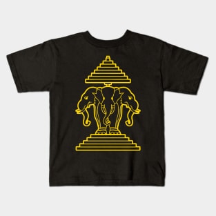 OvO Three Headed Elephant Kids T-Shirt